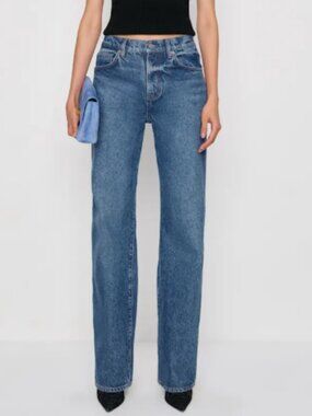 Reformation Val 90s Mid Rise Straight Jeans Pelican Wash Size 28 Current Style